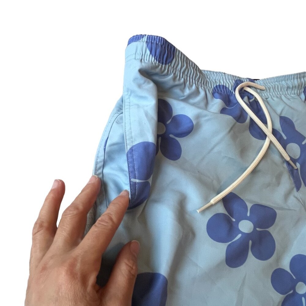 PACSUN swim trunks blue daisy print shorts Large - Picture 10 of 15